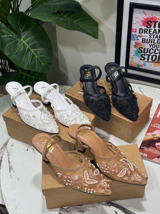 Z EMBROIDERY HEELS