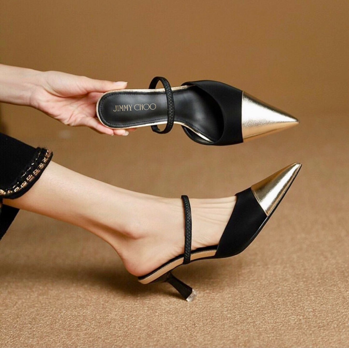 GOLDEN NOTCH HEEL